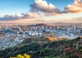 Lais Puzzle - Blick auf die Stadt Seoul im Herbst in Südkorea - 1.000 Teile