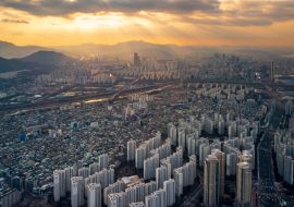 Lais Puzzle - Jamsil-Viertel bei Sonnenuntergang, Seoul, Südkorea - 1.000 Teile