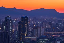 Lais Puzzle - Nächtliche Stadtansicht von Seoul, Südkorea bei Sonnenuntergang - 2.000 Teile