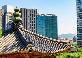 Lais Puzzle - Traditionelles koreanisches Ziegeldach des Bongeunsa-Tempels, Seoul - 1.000 Teile