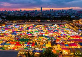 Lais Puzzle - Nachtmarkt, Markt im Freien, in Bangkok, Thailand - 1.000 Teile