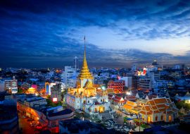 Lais Puzzle - Wat Trimitr in Chinatown oder Yaowarat Bereich in Bangkok Stadt, Thailand - 1.000 Teile