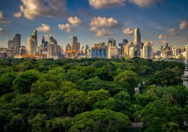 Lais Puzzle - Panorama der Skyline von Bangkok bei Sonnenuntergang - 1.000 Teile