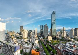 Lais Puzzle - Bangkok Cityscape Business District, Height Tower, Office, Condominium - Panoramablick mit Height Building am Nachmittag - 1.000 Teile
