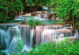 Lais Puzzle - Huai Mae Kamin Wasserfall Srinakarin in Kanchanaburi, in Thailand - 1.000 Teile