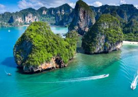 Lais Puzzle - Phra Nang Cave Beach mit traditionellem Longtail-Boot am Ao Phra Nang Beach, Railay Bay, Krabi - 1.000 Teile