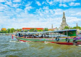 Lais Puzzle - Chao Phraya vom Boot aus zurück zum Tempel Wat Arun, dem ältesten Tempel in Bangkok - 1.000 Teile