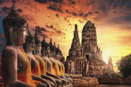 Lais Puzzle - Die Ruine eines alten buddhistischen Tempels und einer religiösen Pagode in der Provinz Ayutthaya, Thailand - 2.000 Teile