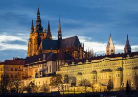 Lais Puzzle - Die Prager Burg bei Sonnenuntergang, Prag, Tschechische Republik, Europa. Schöner, einer der größten bewohnten Burgkomplexe der Welt - 1.000 Teile