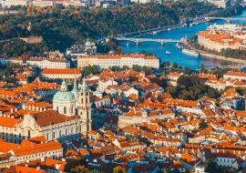 Lais Puzzle - Luftaufnahme des Stadtteils Mala Strana, Prag, Tschechische Republik, rote Ziegeldächer - 1.000 Teile