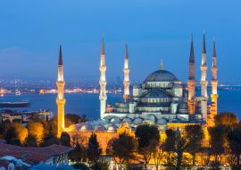 Lais Puzzle - Luftaufnahme der Blauen Moschee in Istanbul bei Nacht - 1.000 Teile