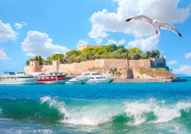 Lais Puzzle - Taubeninsel mit einer "Piratenburg" im Hafen von Kusadasi - Kusadasi, Türkei - 1.000 Teile