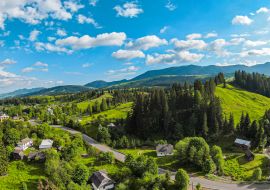 Lais Puzzle - Mächtige Berge in der Ukraine. Sommer Chornohora Bergkamm Blick von Vesnjarka Plateau, Karpaten, Ukraine - 1.000 Teile