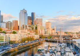Lais Puzzle - Schöner Blick auf das Hafenviertel und die Skyline von Seattle bei Sonnenuntergang - 1.000 Teile
