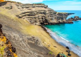 Lais Puzzle - Blick auf den Strand Papakolea (grüner Sandstrand), Hawaii - 1.000 Teile