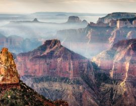 Lais Puzzle - Frühe Morgensonne und Nebel am Point Imperial, North Rim Grand Canyon National Park - 40, 100, 200, 500, 1.000 & 2.000 Teile