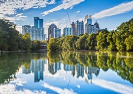 Lais Puzzle - Skyline von Atlanta vom Piedmont Park aus - 1.000 Teile