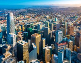 Lais Puzzle - Wolkenkratzer in der Innenstadt von San Francisco aus der Vogelperspektive - 40, 100, 200, 500, 1.000 & 2.000 Teile