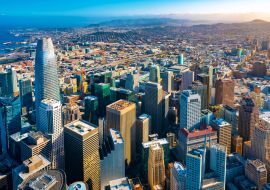 Lais Puzzle - Wolkenkratzer in der Innenstadt von San Francisco aus der Vogelperspektive - 1.000 Teile