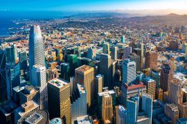 Lais Puzzle - Wolkenkratzer in der Innenstadt von San Francisco aus der Vogelperspektive - 2.000 Teile