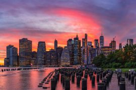 Lais Puzzle - Sonnenuntergang im Brooklyn Bridge Park mit Blick auf die Skyline von Manhattan - 2.000 Teile