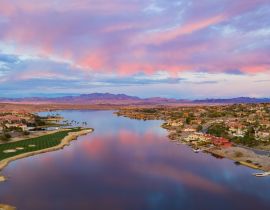 Lais Puzzle - Luftaufnahme des wunderschönen Lake Las Vegas bei Sonnenuntergang - 40, 100, 200, 500, 1.000 & 2.000 Teile