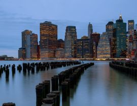 Lais Puzzle - New York City. Manhattan Downtown Skyline Wolkenkratzer in der Abenddämmerung - 40, 100, 200, 500, 1.000 & 2.000 Teile