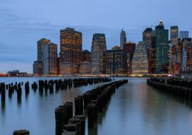 Lais Puzzle - New York City. Manhattan Downtown Skyline Wolkenkratzer in der Abenddämmerung - 1.000 Teile