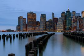 Lais Puzzle - New York City. Manhattan Downtown Skyline Wolkenkratzer in der Abenddämmerung - 2.000 Teile