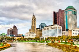 Lais Puzzle - Stadtbild von Columbus über dem Scioto River - Ohio, Vereinigte Staaten - 2.000 Teile