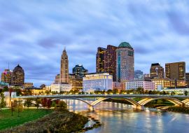 Lais Puzzle - Stadtbild von Columbus über dem Scioto River - Ohio, Vereinigte Staaten - 1.000 Teile