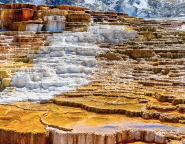 Lais Puzzle - Panorama Nahaufnahme des Jupiters und der Hügelterrassen bei Mammoth Hot Springs im Yellowstone National Park - 40, 100, 200, 500, 1.000 & 2.000 Teile