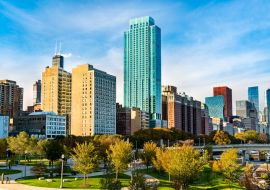 Lais Puzzle - Skyline von Chicago am Grant Park in Illinois - Vereinigte Staaten - 1.000 Teile