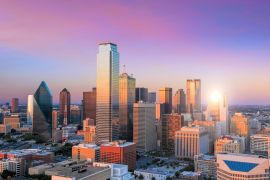 Lais Puzzle - Stadtbild von Dallas, Texas, mit blauem Himmel bei Sonnenuntergang - 2.000 Teile