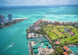 Lais Puzzle - Fisher Island und South Pointe Park, Luftaufnahme. Miami, Florida - 1.000 Teile