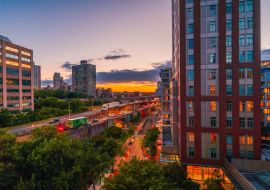 Lais Puzzle - Sonnenuntergang in der Stadt Brooklyn New York usa Gebäudeverkehr - 1.000 Teile