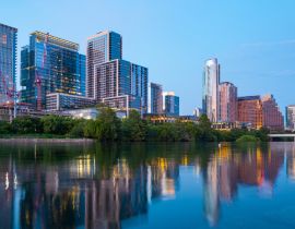 Lais Puzzle - Skyline von Austin Texas, Stadtbild in der Innenstadt - 40, 100, 200, 500, 1.000 & 2.000 Teile