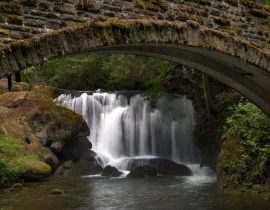 Lais Puzzle - Whatcom Falls unter der Brücke - 40, 100, 200, 500, 1.000 & 2.000 Teile