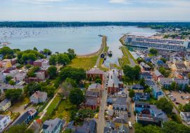 Lais Puzzle - Luftaufnahme der Salem Maritime National Historic Site und des Salem Harbor in der Stadt Salem, Massachusetts - 1.000 Teile