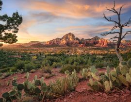 Lais Puzzle - Sedona Arizona mit rotem und orangefarbenem Sonnenuntergang - 40, 100, 200, 500, 1.000 & 2.000 Teile