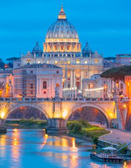 Lais Puzzle - Nachtansicht des Petersdoms in Rom, Italien - 40, 100, 200, 500, 1.000 & 2.000 Teile