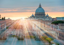Lais Puzzle - Blick auf den Tiber und den Petersdom in Rom - 1.000 Teile