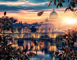Lais Puzzle - Die Stadt Rom bei Sonnenuntergang - 40, 100, 200, 500, 1.000 & 2.000 Teile