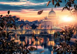 Lais Puzzle - Die Stadt Rom bei Sonnenuntergang - 1.000 Teile