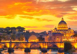 Lais Puzzle - Wunderschöner Blick auf die Kathedrale St. Peter, Rom, Italien - 1.000 Teile
