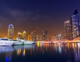 Lais Puzzle - Stadtbild von Dubai Marina bei Nacht, Vereinigte Arabische Emirate - 40, 100, 200, 500, 1.000 & 2.000 Teile