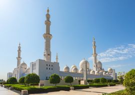 Lais Puzzle - Außenansicht der Sheikh-Zayed-Moschee - schönes Reiseziel in Abu Dhabi, Vereinigte Arabische Emirate - 1.000 Teile