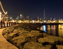 Lais Puzzle - Dubai Slyline von La Mer zur Sheikh Zayed Road und Dubai Downtown, Vereinigte Arabische Emirate - 40, 100, 200, 500, 1.000 & 2.000 Teile