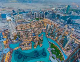 Lais Puzzle - Luftaufnahme von Downtown Dubai bei Sonnenuntergang Vereinigte Arabische Emirate - 40, 100, 200, 500, 1.000 & 2.000 Teile