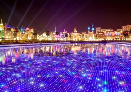 Lais Puzzle - Dubai Global Village Ansicht bei Nacht, Dubai, Vereinigte Arabische Emirate - 1.000 Teile